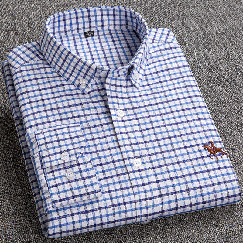 Classic Checkered Button-Up Dress Shirt for Men | Jonathan