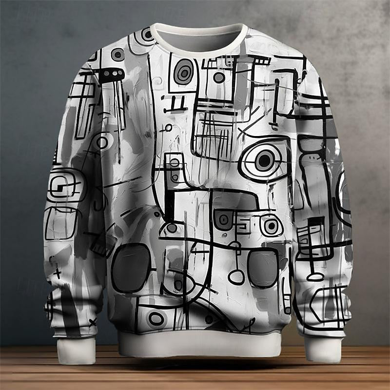Geometric Pattern Sweater For Men | Lirven 1