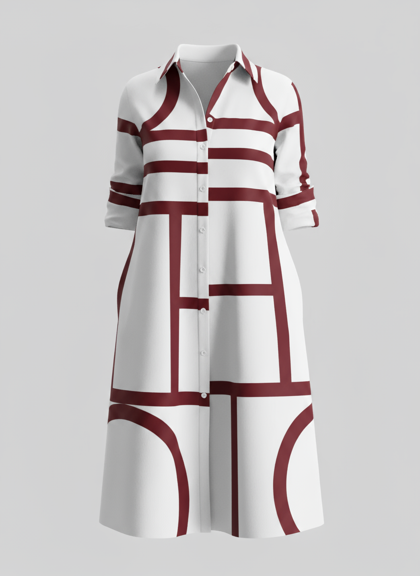 Geometric Print Dress For Women | Liora 6