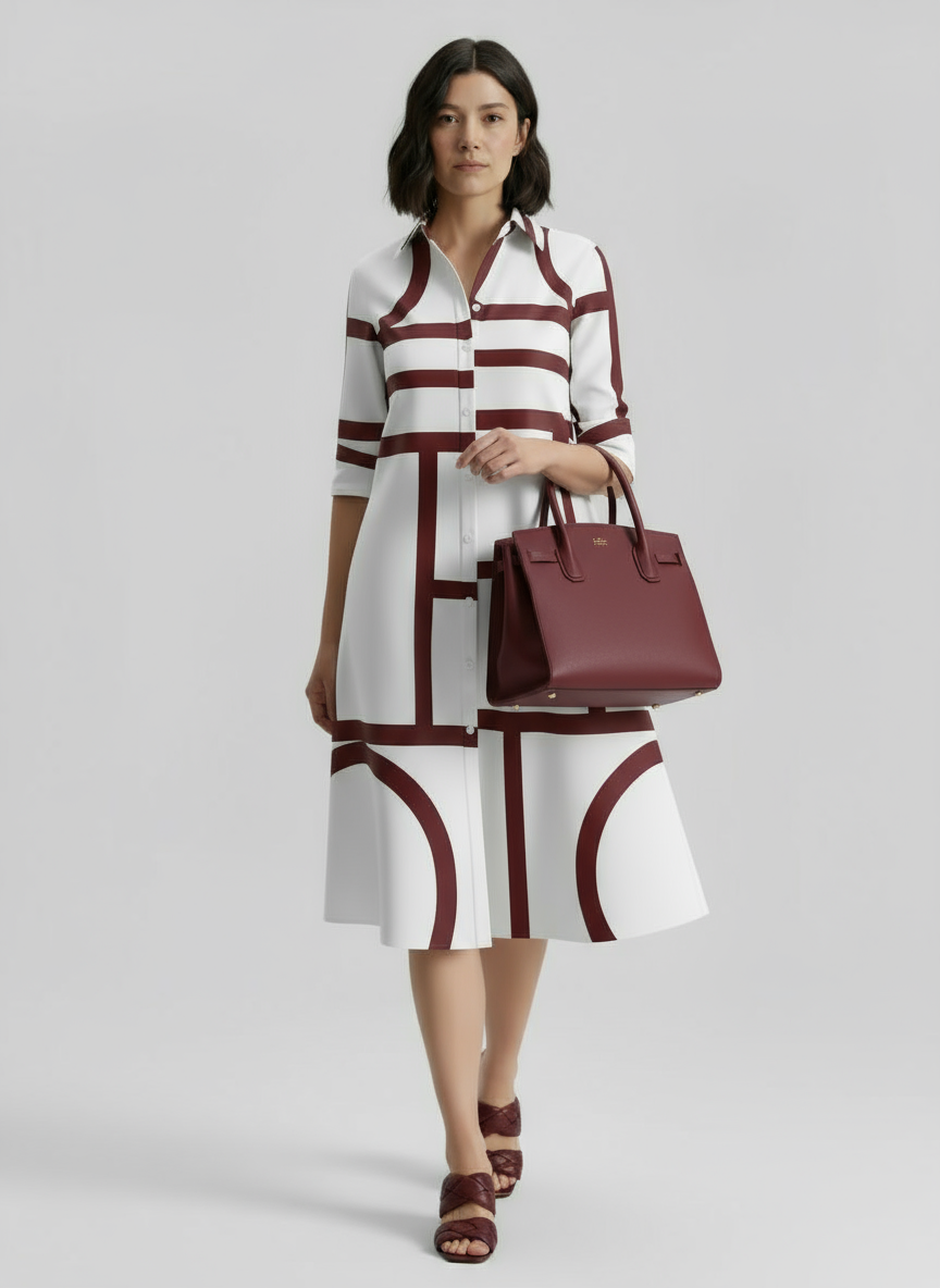 Geometric Print Dress For Women | Liora 7