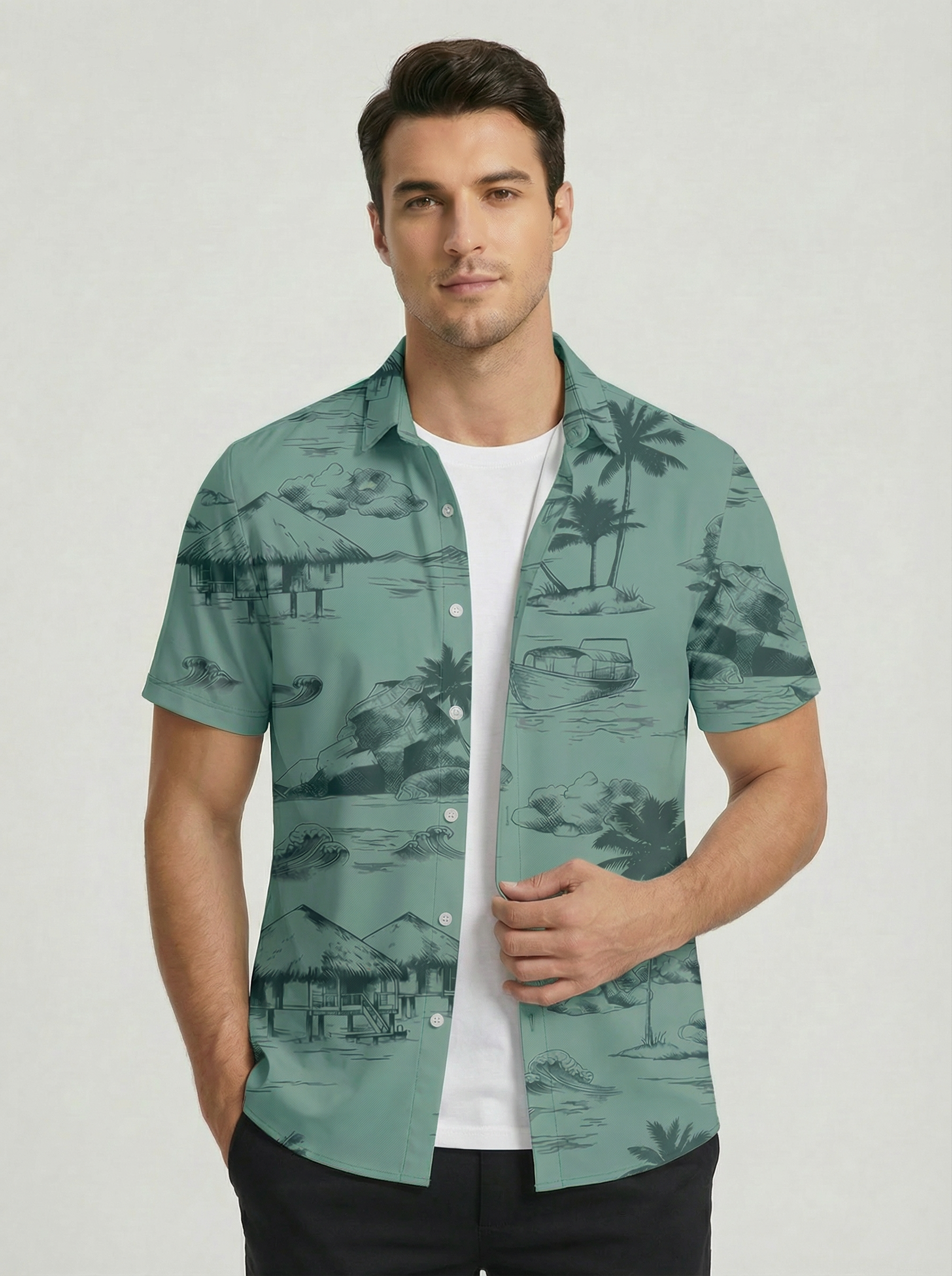 Havana | Hawaiian Print Short Sleeve Shirt
