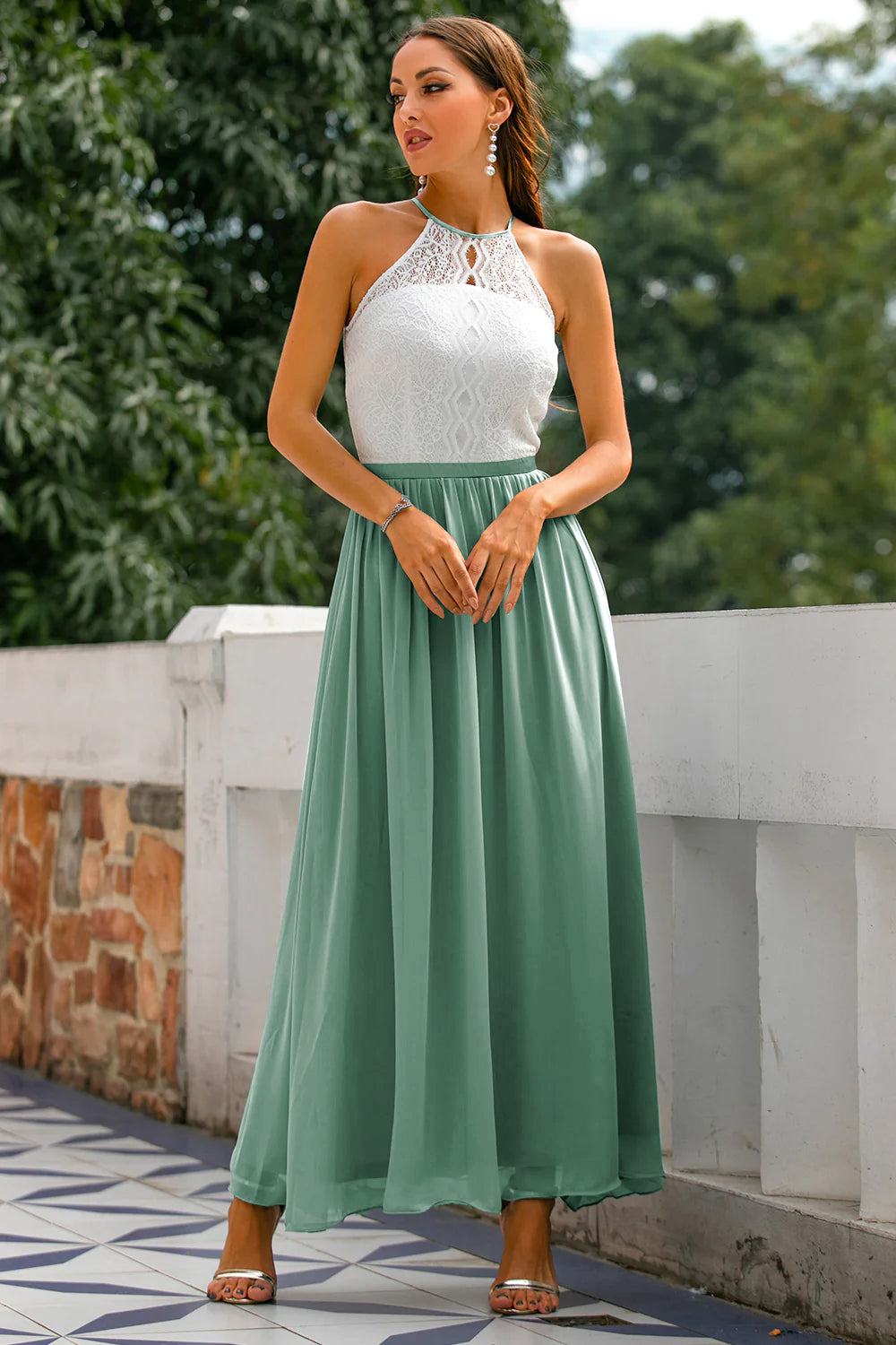 Haven | Halter Maxi Wedding Guest Dress 11