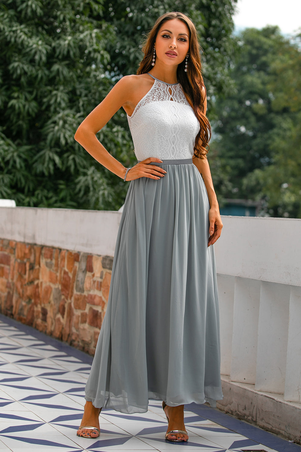 Haven | Halter Maxi Wedding Guest Dress 4
