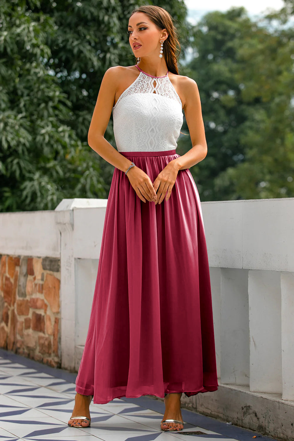 Haven | Halter Maxi Wedding Guest Dress 6
