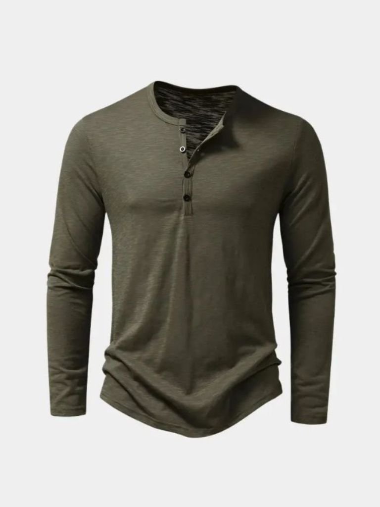 Hendry | Henley Neck Long Sleeve T-Shirt 1