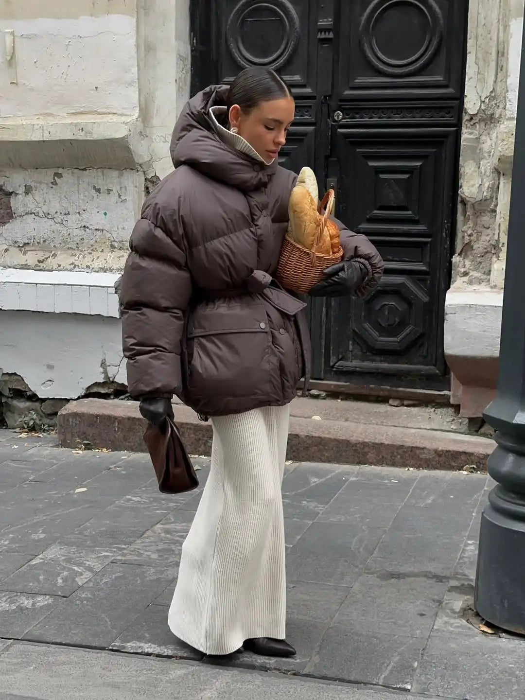 Hooded Cotton Jacket Casual Style For Women | Zephyra 1