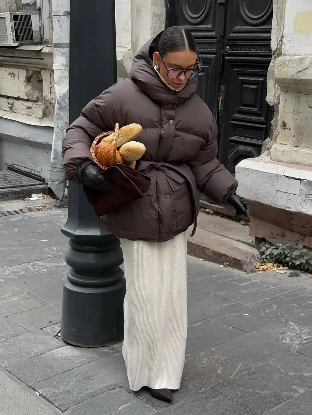 Hooded Cotton Jacket Casual Style For Women | Zephyra 5