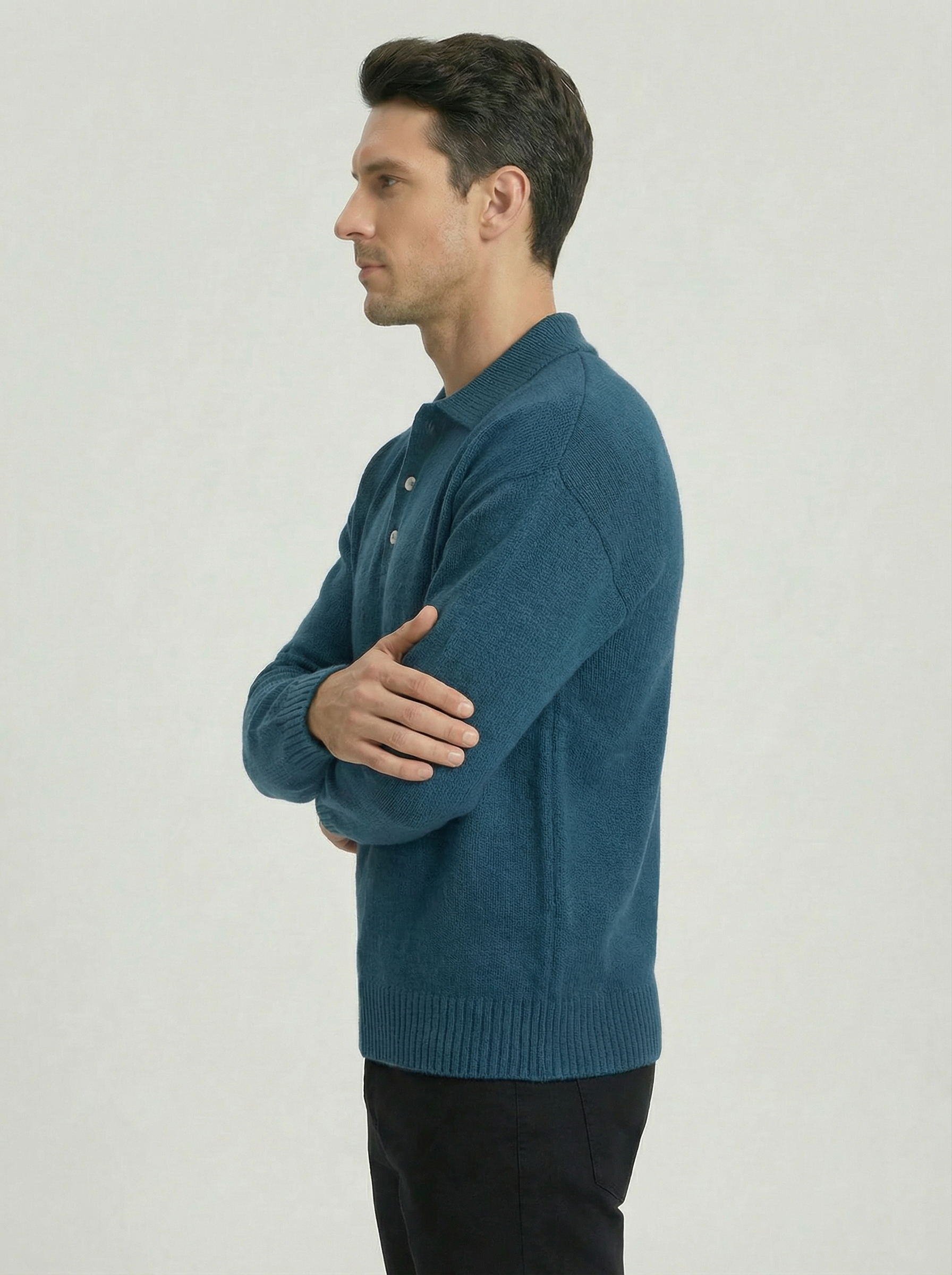 Kinta | Knitted Polo Sweater in Soft Fabric