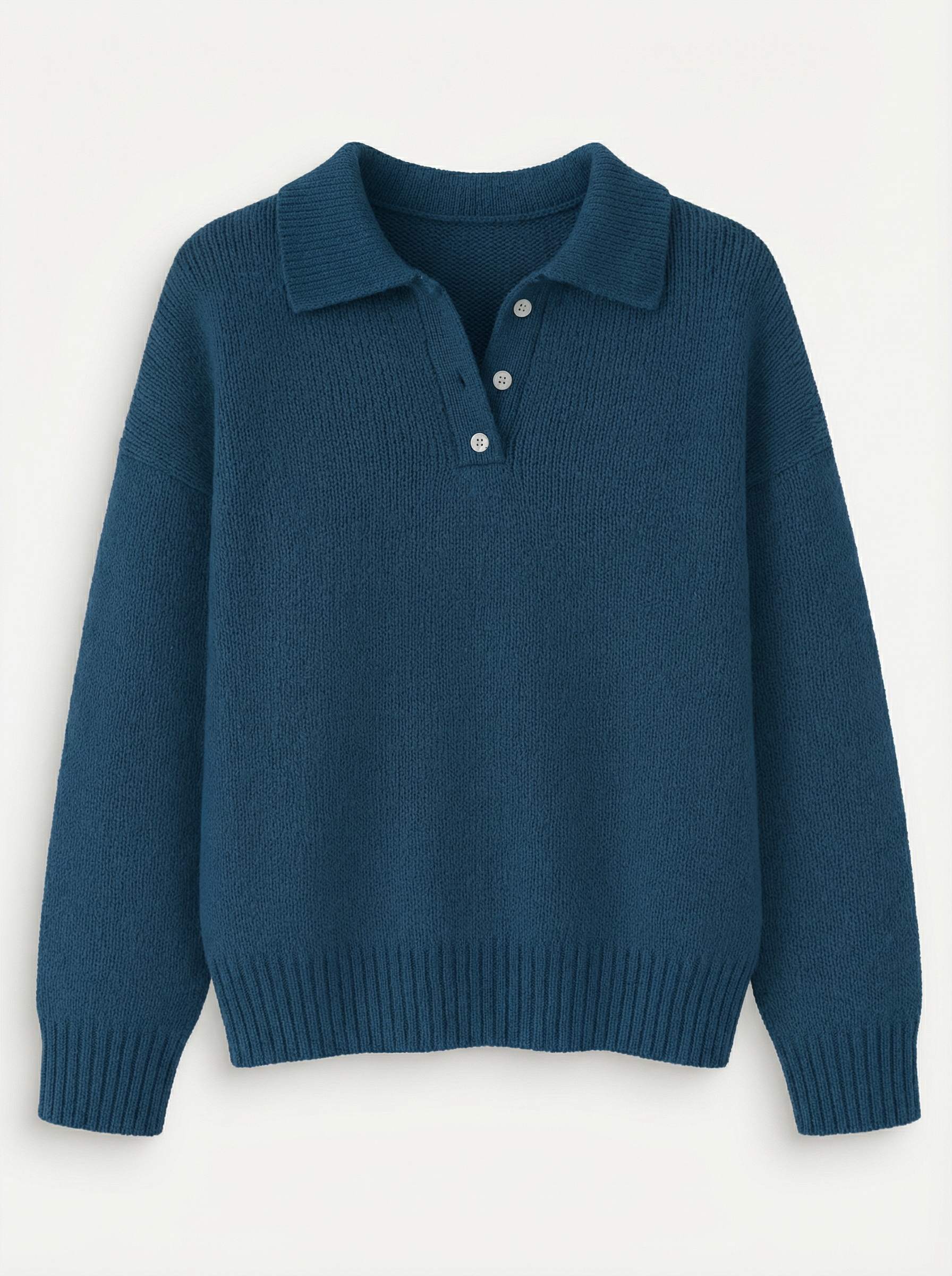 Kinta | Knitted Polo Sweater in Soft Fabric