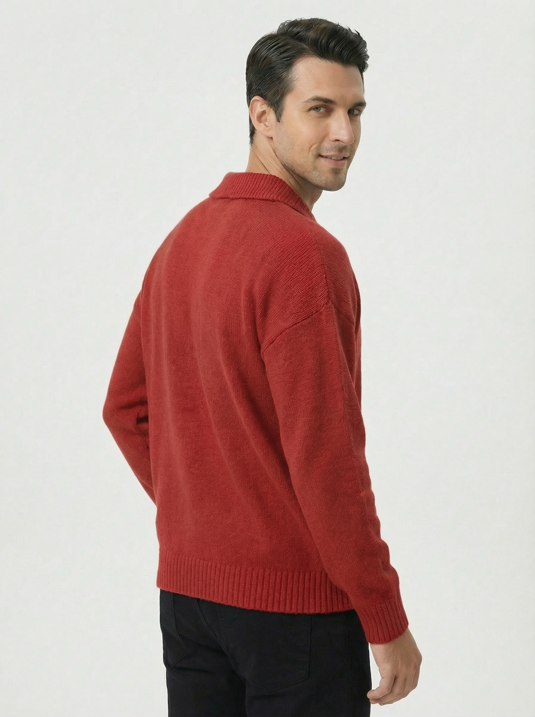 Kinta | Knitted Polo Sweater in Soft Fabric