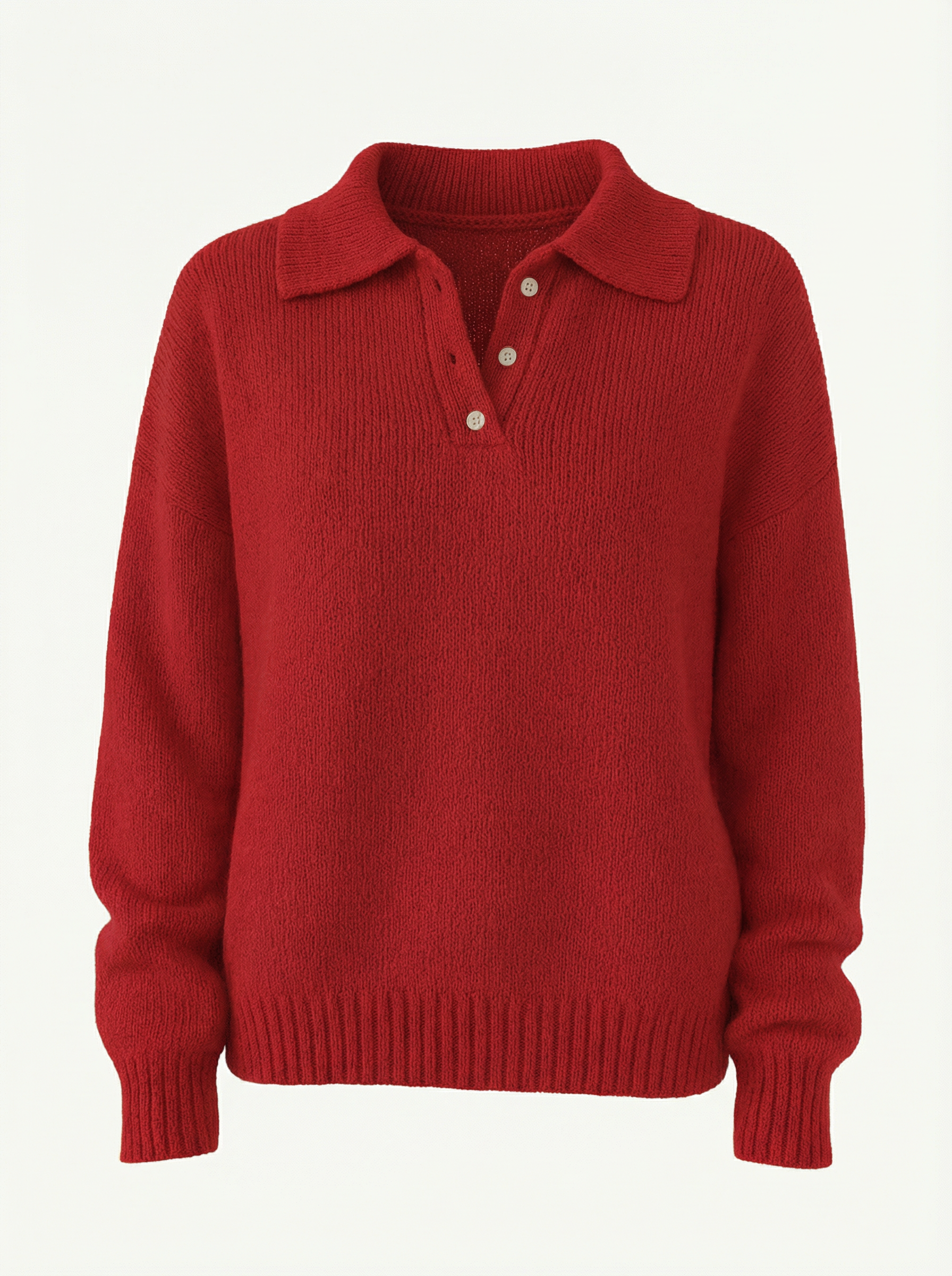 Kinta | Knitted Polo Sweater in Soft Fabric