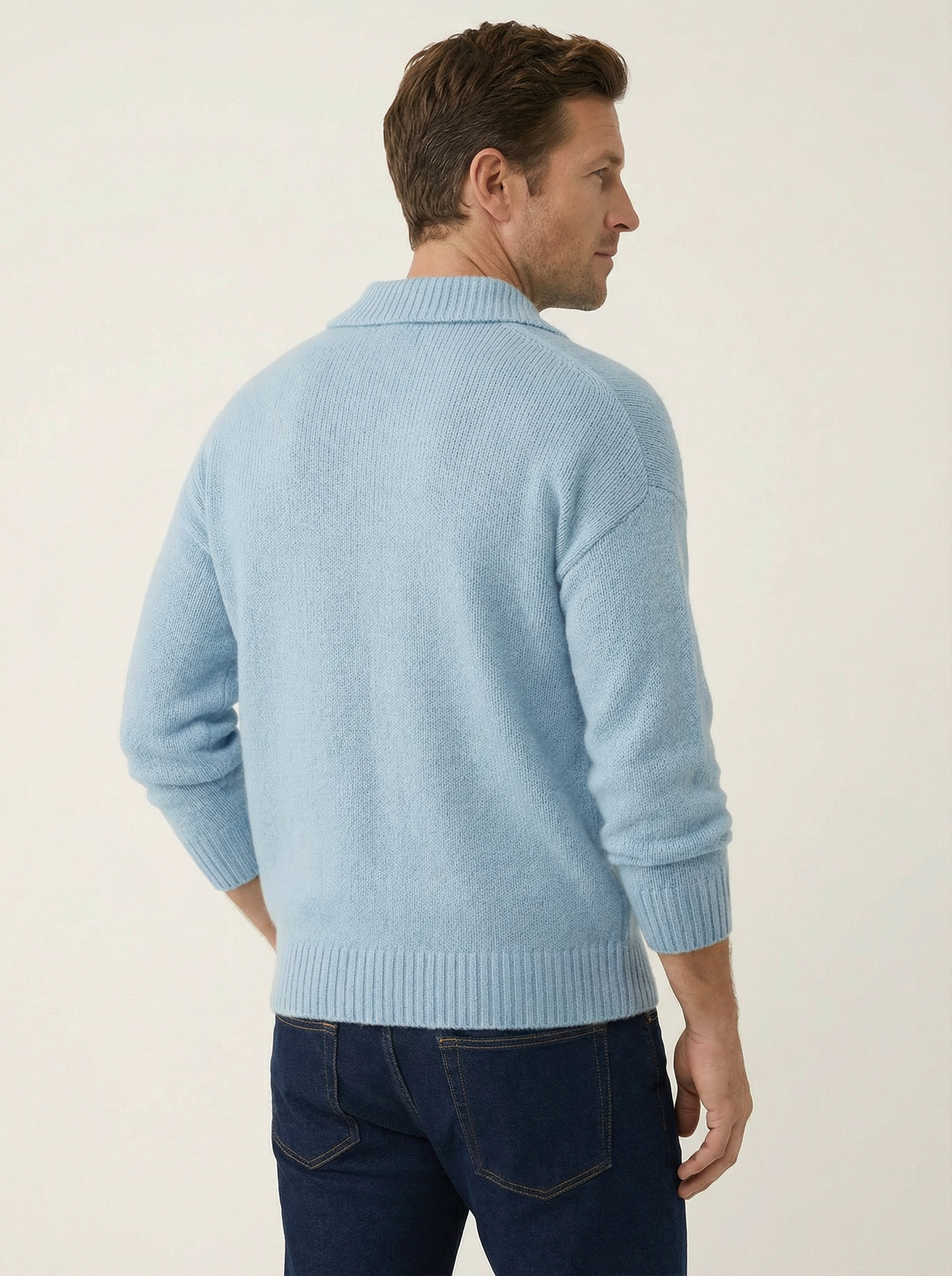 Kinta | Knitted Polo Sweater in Soft Fabric