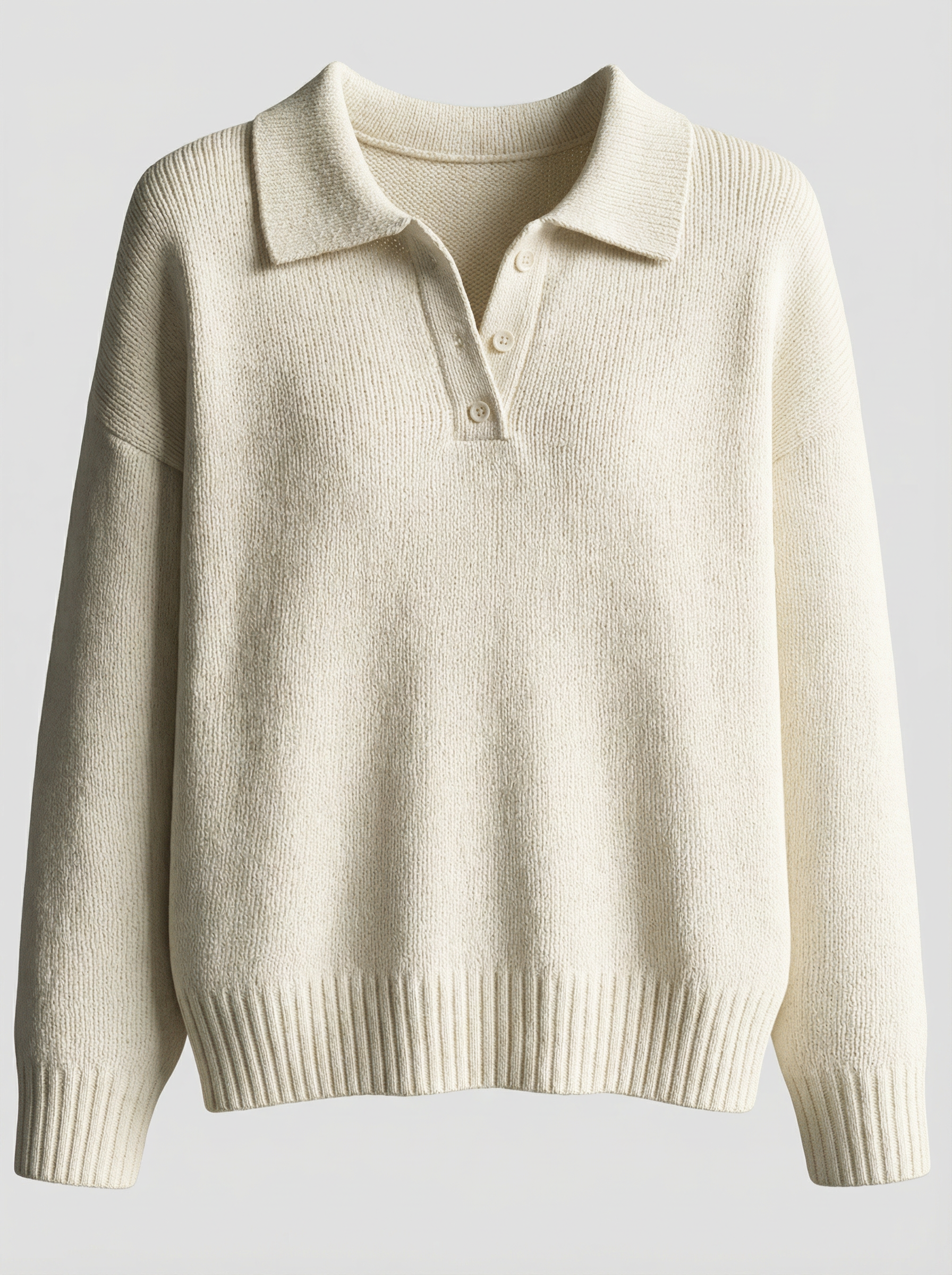 Kinta | Knitted Polo Sweater in Soft Fabric