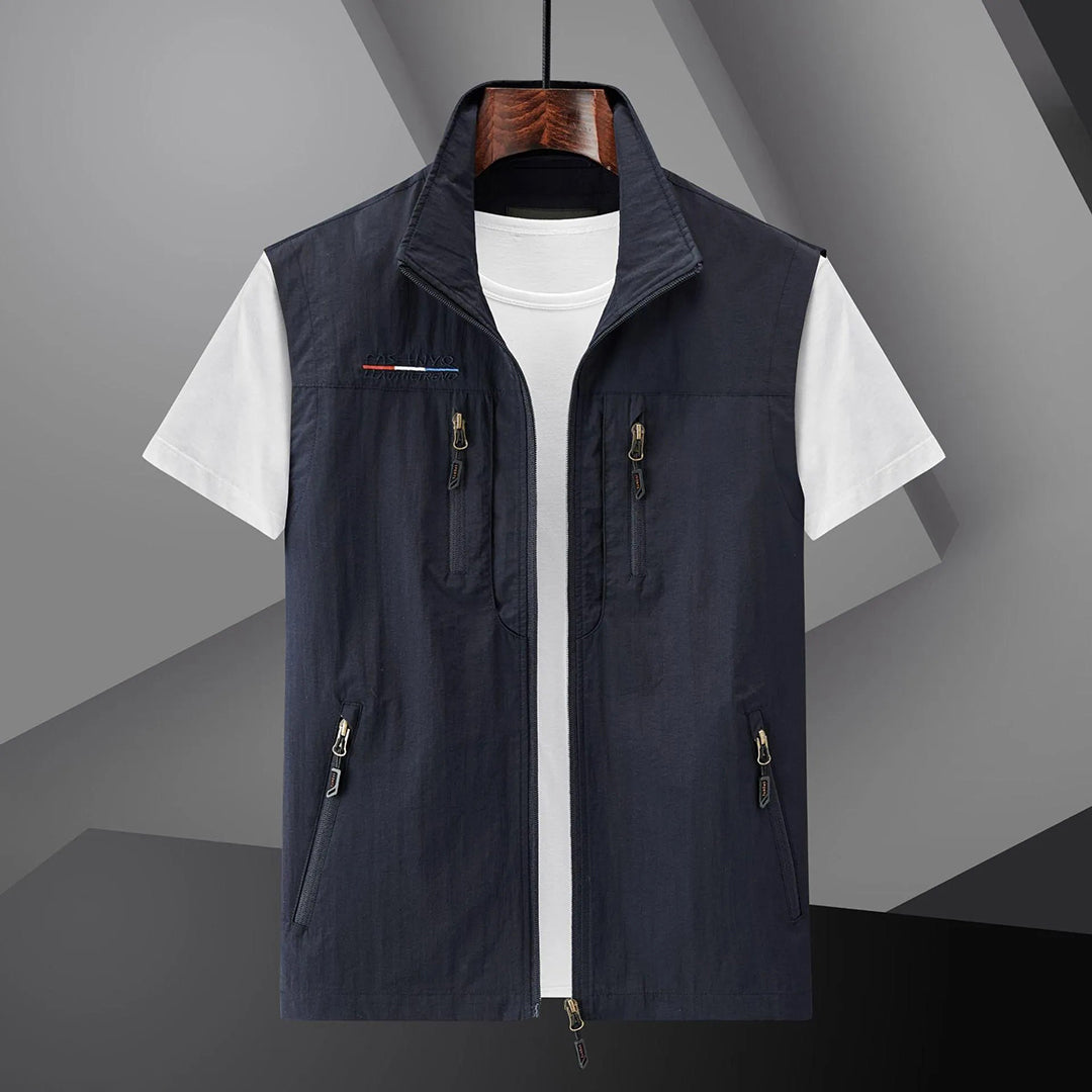 Lightweight Multi-Pocket Zipper Vest for Men | Harry