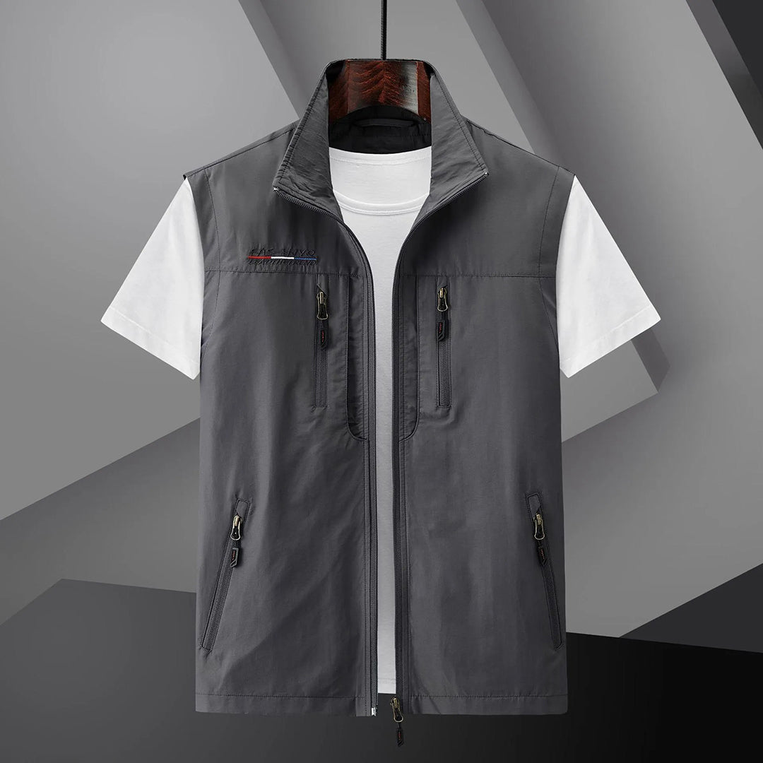 Lightweight Multi-Pocket Zipper Vest for Men | Harry