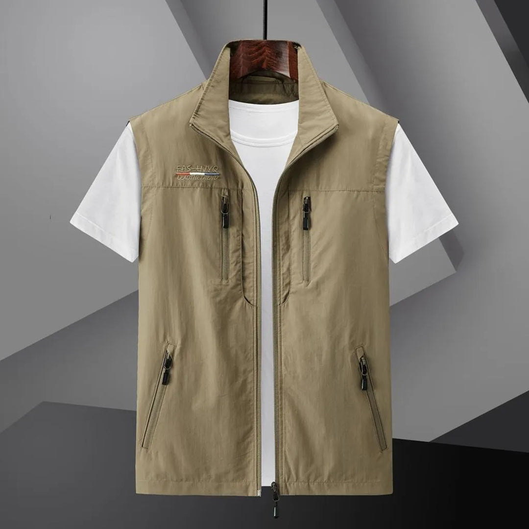 Lightweight Multi-Pocket Zipper Vest for Men | Harry