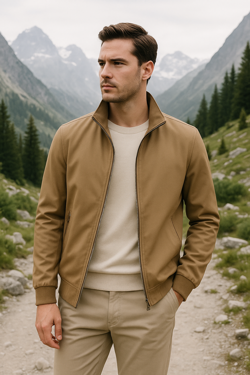 Lightweight Zip-Up Casual Jacket for Men | Jameson