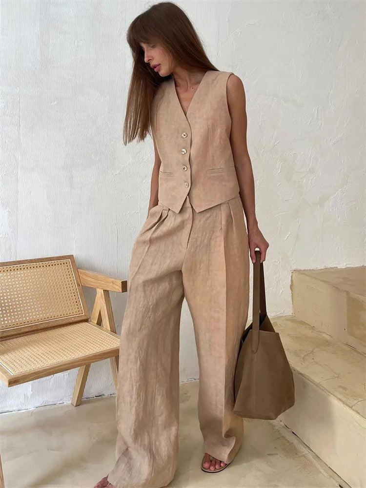Linen Trouser Set Effortless Style For Women | Selina 6