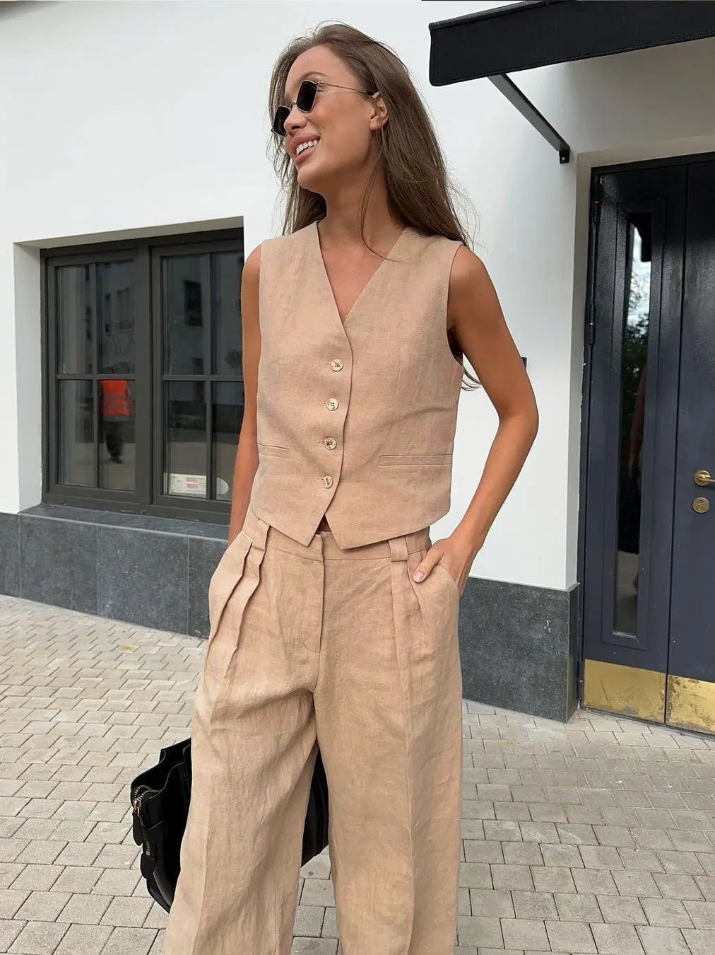 Linen Trouser Set Effortless Style For Women | Selina 8