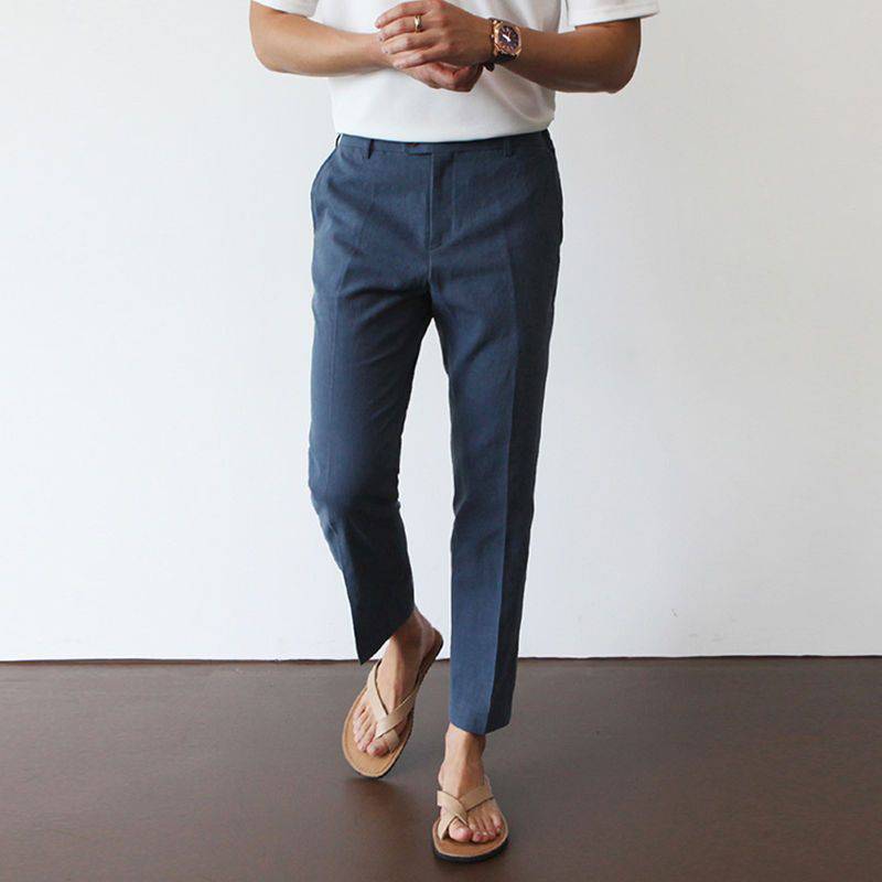 Lino | Men's Linen Straight-Leg Trousers 1