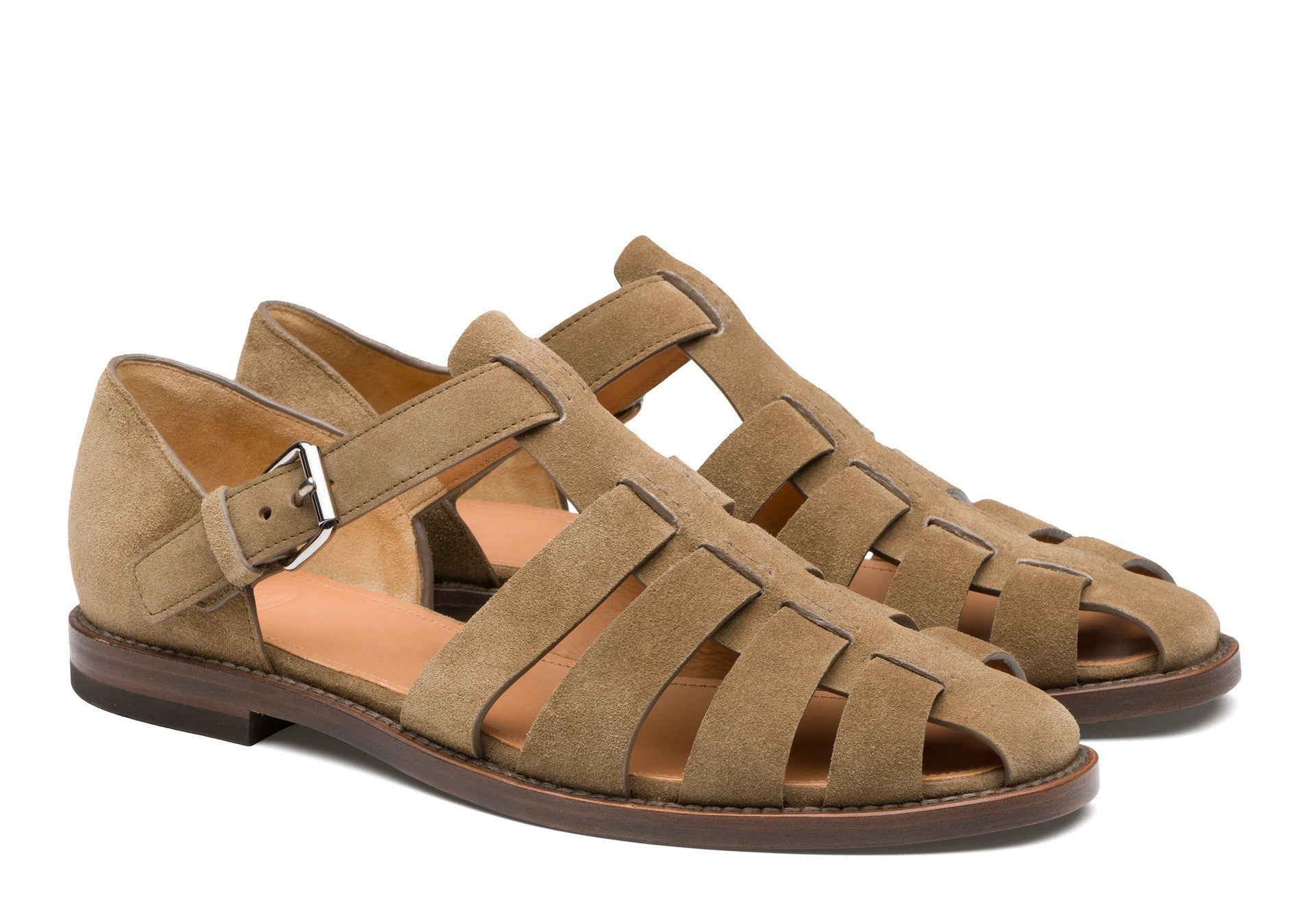 Luna | Leather Closed-Toe Roman Sandals 6