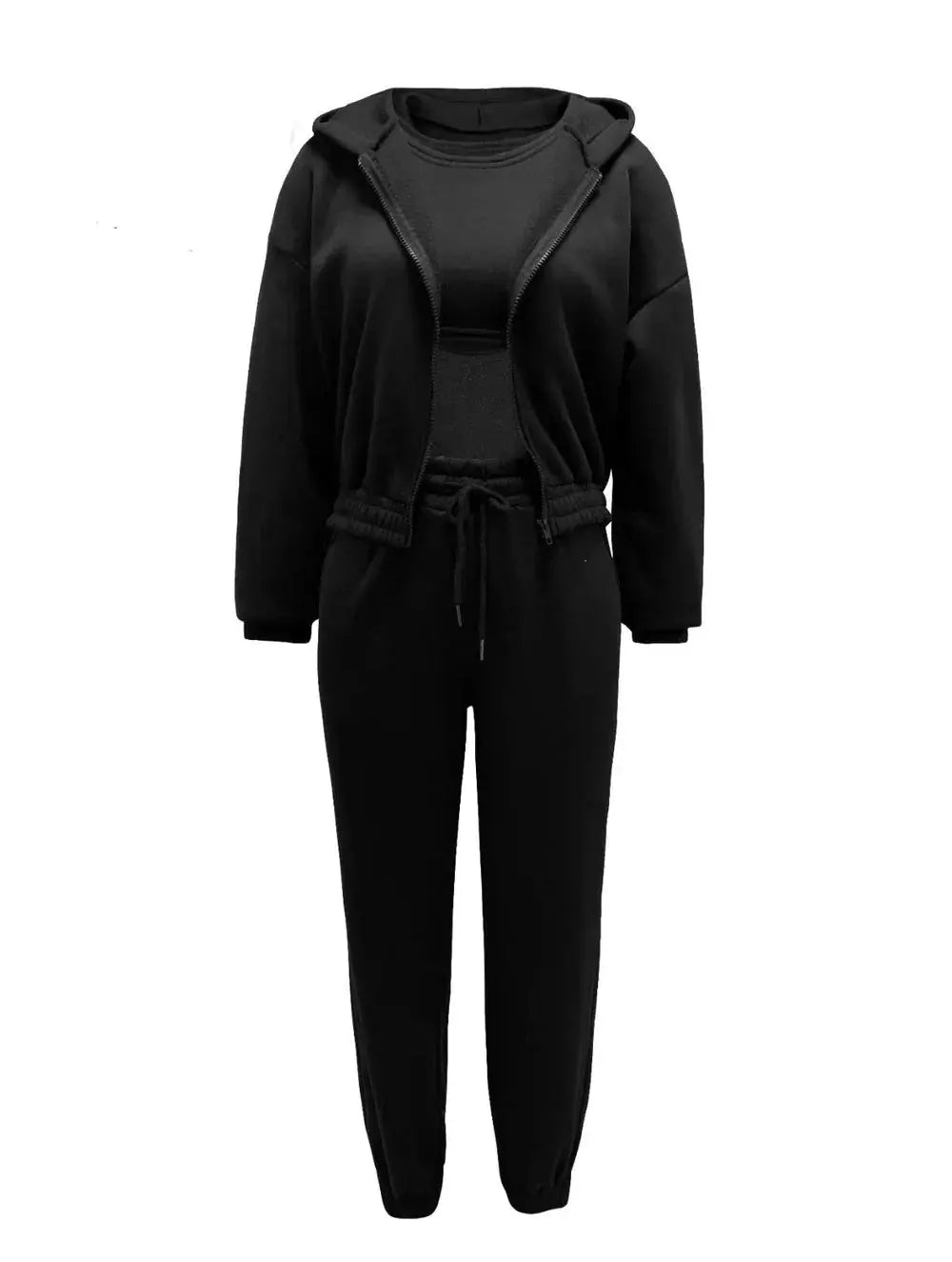 Luna | Three-Piece Cropped Hoodie Loungewear Set 20