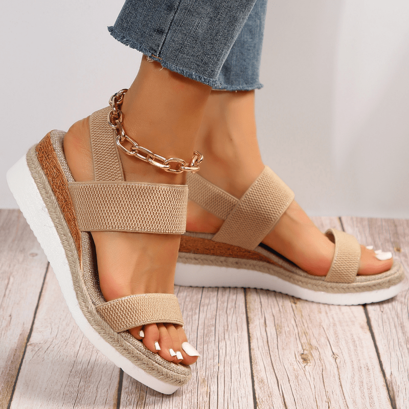 Lunara | Stretch Strap Platform Sandals 0