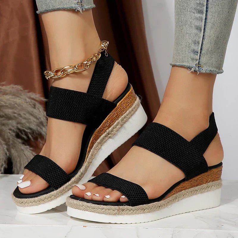 Lunara | Stretch Strap Platform Sandals 5
