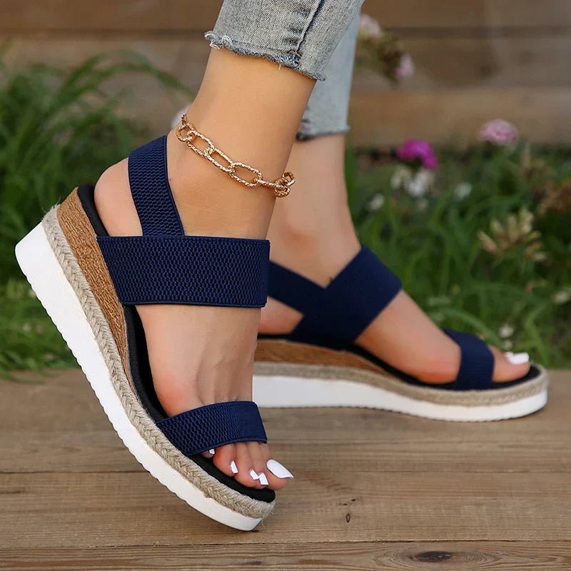 Lunara | Stretch Strap Platform Sandals 8