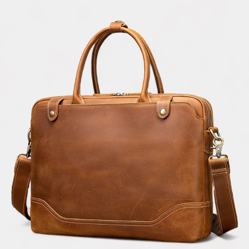 Leather and Fabric Crossbody Bag for Men | Vintaro
