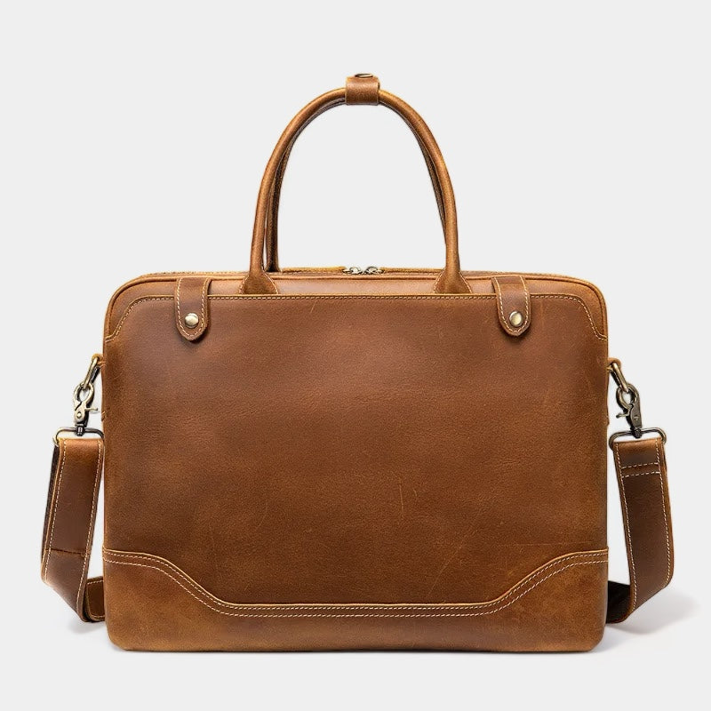 Leather and Fabric Crossbody Bag for Men | Vintaro