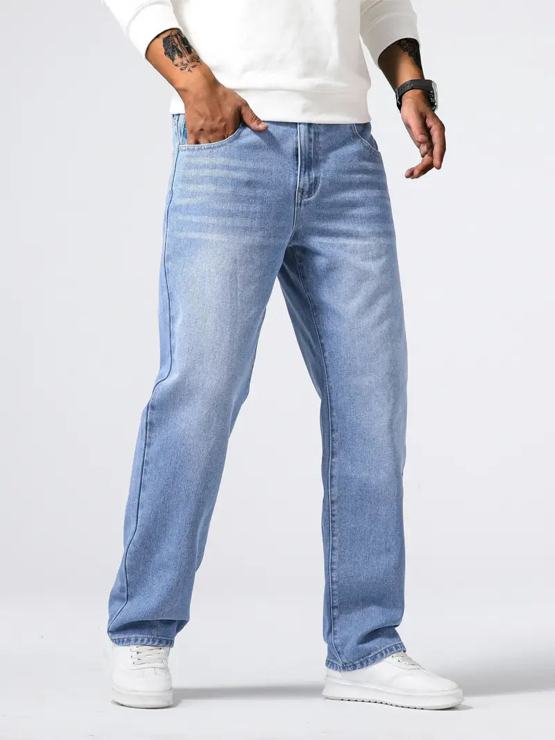 Mento | Men's Light Blue Stretch Jeans 0