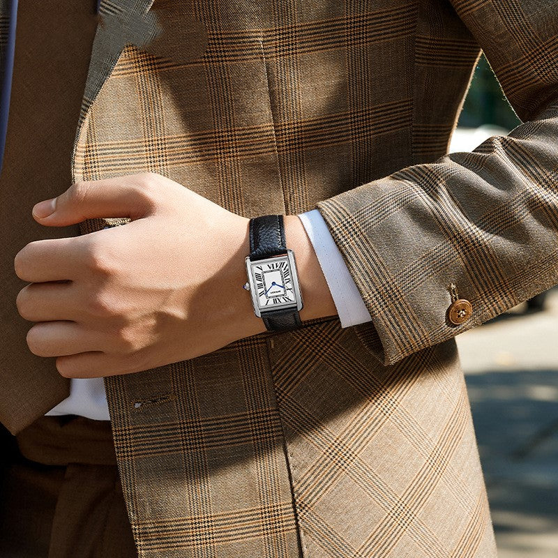 Minimalist Rectangular Quartz Watch for Men | Adrian