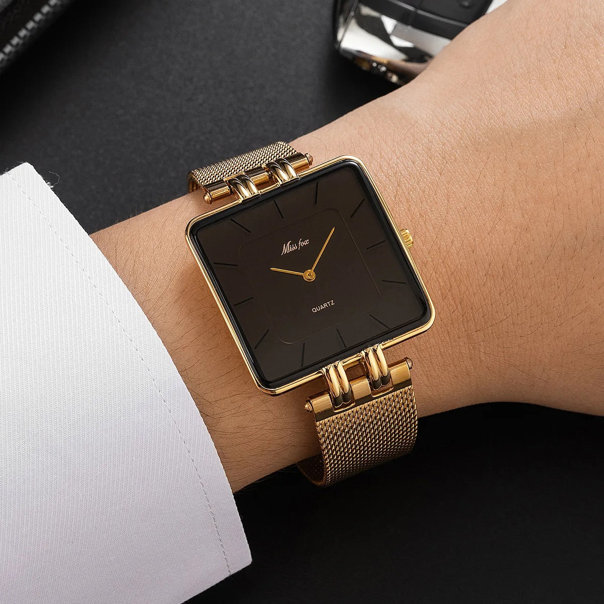 Minimalist Square Luxury Quartz Watch for Men | Sebastian