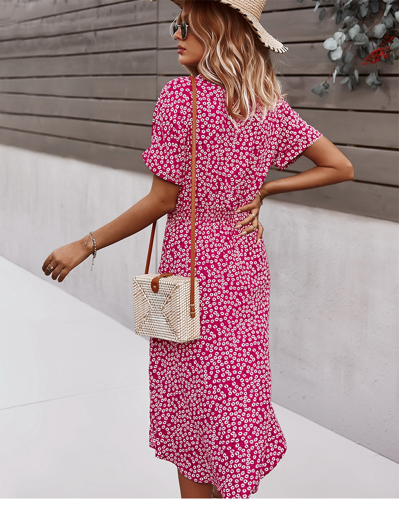 Mira | Floral Print Midi Summer Dress 4