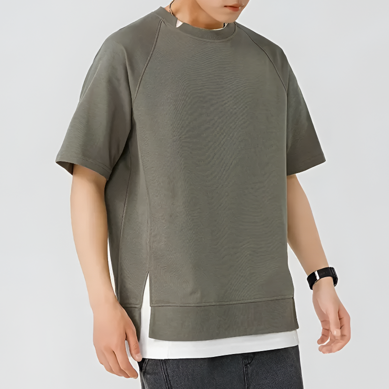 Oversized Casual Short Sleeve T-Shirt for Men | Luke