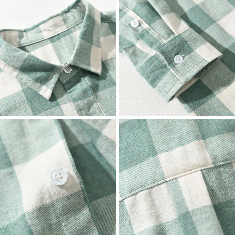 Plaid Cotton Blend Shirt For Men | Jorven 4
