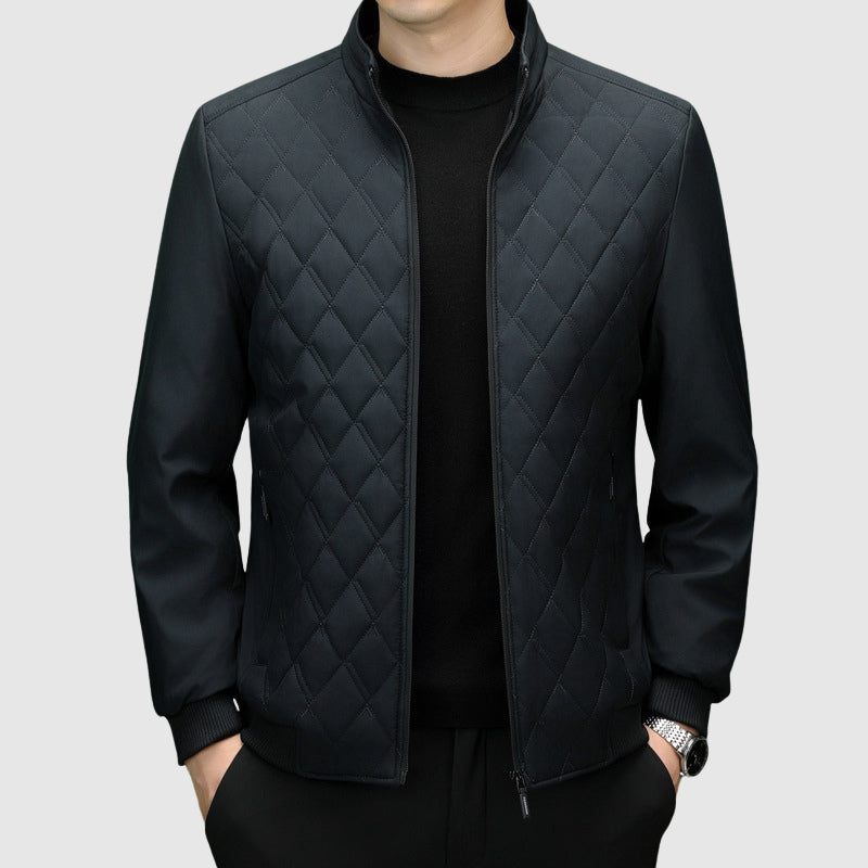 Quilted Stand Collar Jacket for Men | Ross