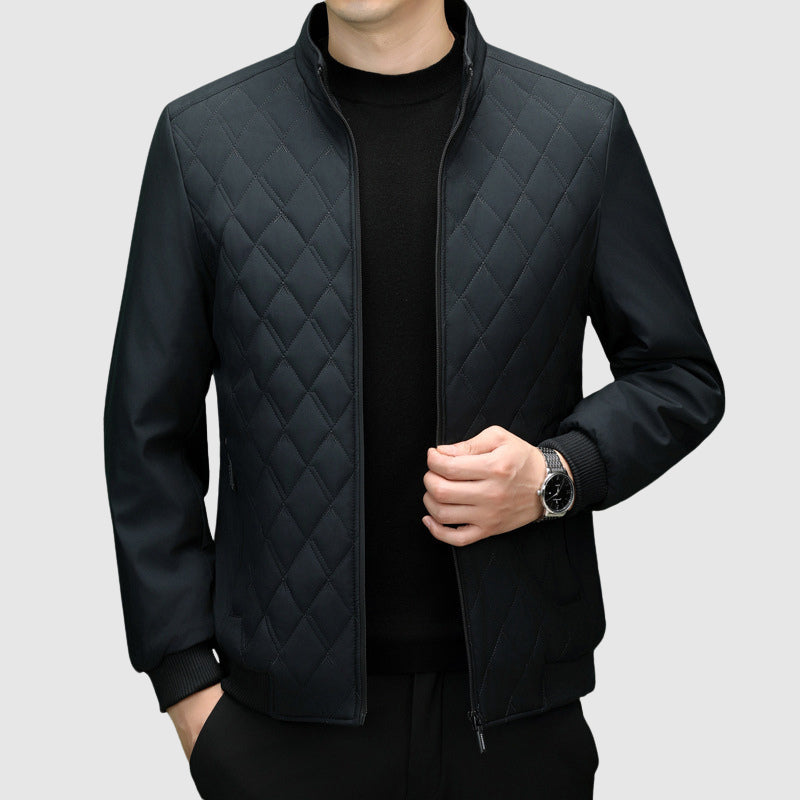 Quilted Stand Collar Jacket for Men | Ross