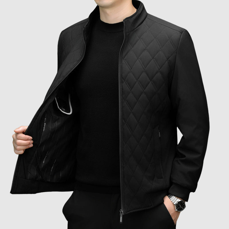 Quilted Stand Collar Jacket for Men | Ross