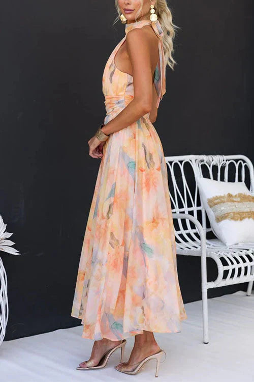 Sable | Watercolour Maxi Summer Dress 4