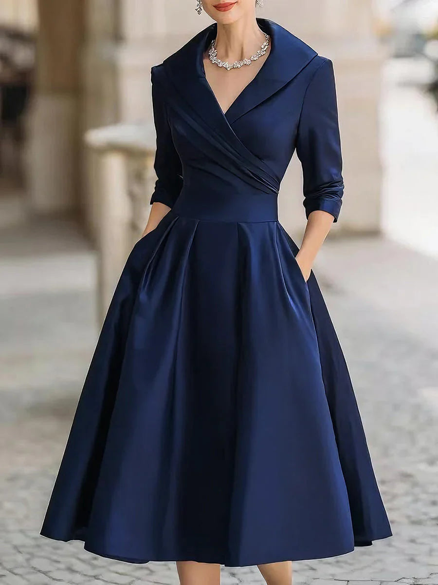 Satin Wrap Dress Elegant Style For Women | Lirena 0