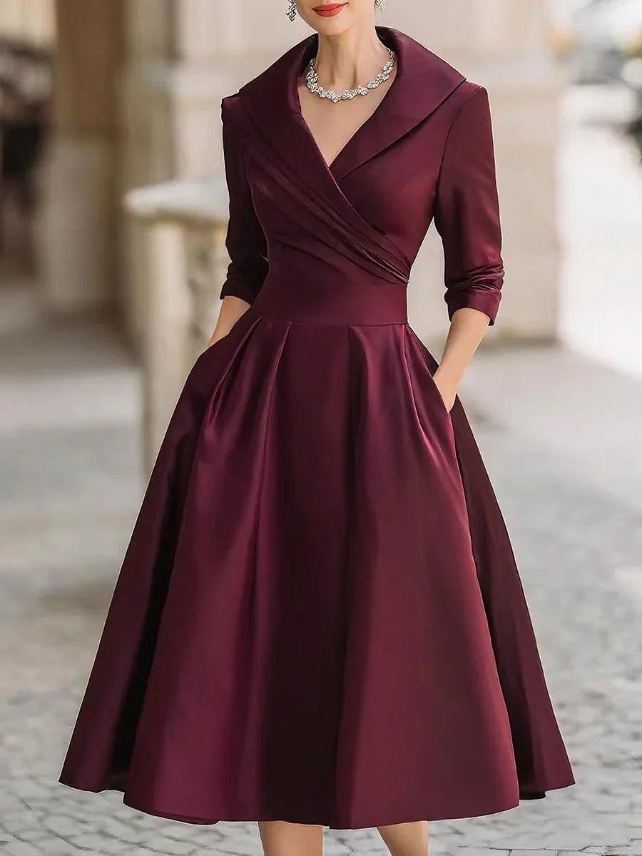 Satin Wrap Dress Elegant Style For Women | Lirena 3