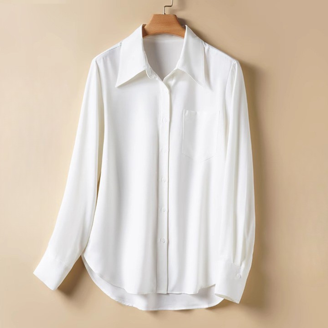 Silk Blend Blouse Relaxed Fit For Women | Liora 1