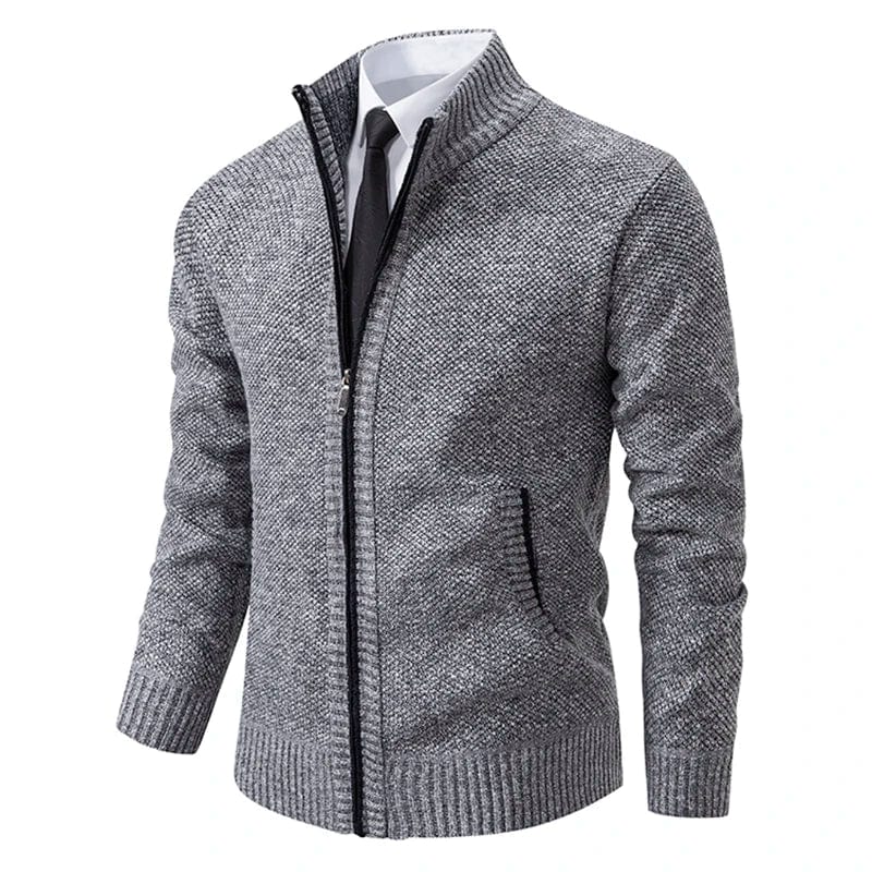 Smart Casual Knit Zip-Up Cardigan Jacket for Men | Josh