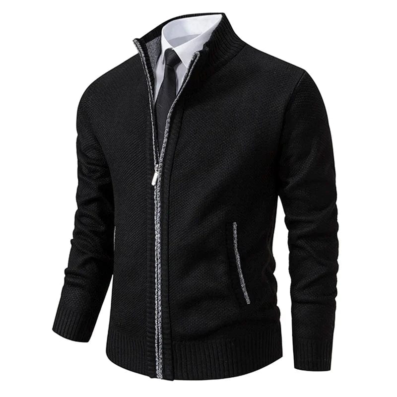 Smart Casual Knit Zip-Up Cardigan Jacket for Men | Josh