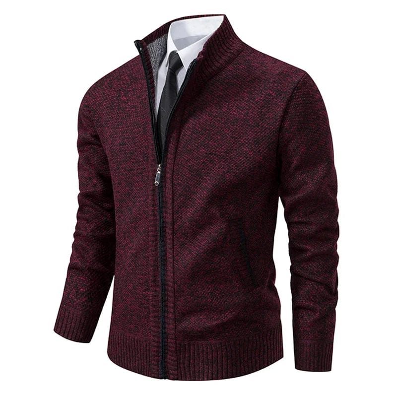 Smart Casual Knit Zip-Up Cardigan Jacket for Men | Josh