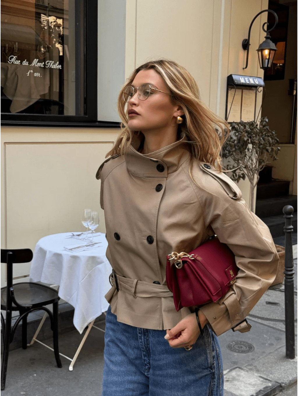 Sofina | Cropped Trench Coat Women 3