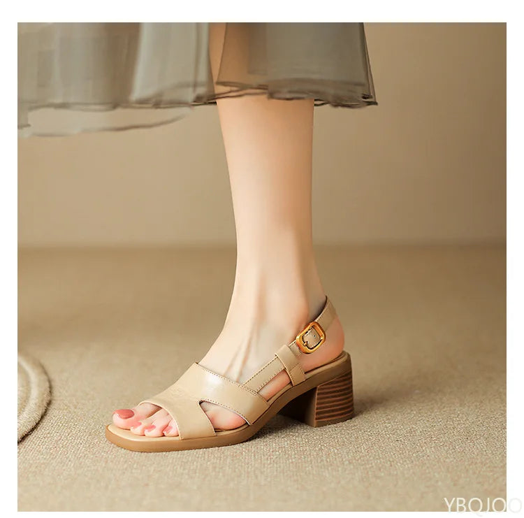 Square-Toe Slingback Heels For Women | Nivara 5