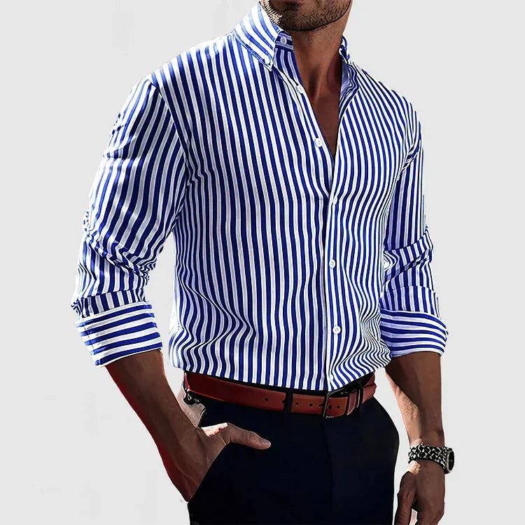 Striped Long Sleeve Button Down Shirt for Men | Julian